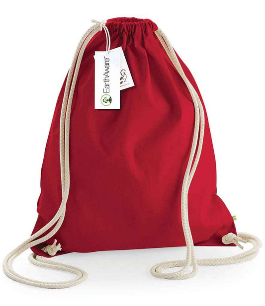 Westford Mill EarthAware® Organic Gymsac - Classic Red (W810)