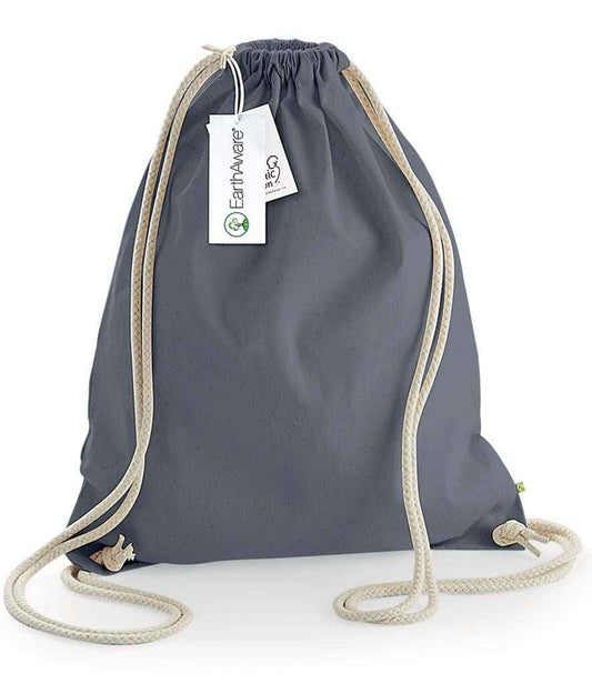 Westford Mill EarthAware® Organic Gymsac - Graphite Grey (W810)
