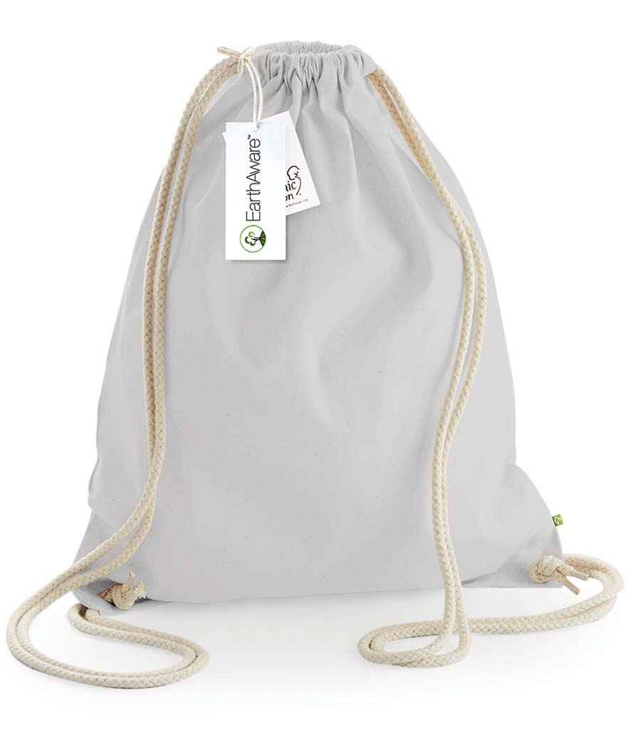 Westford Mill EarthAware® Organic Gymsac - Light Grey (W810)