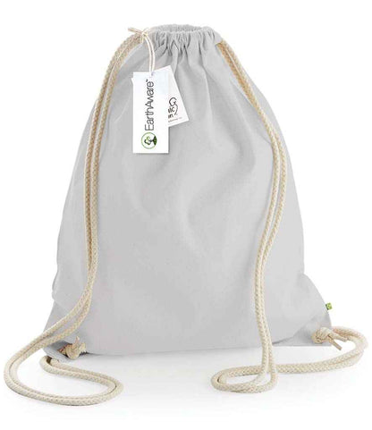 Westford Mill EarthAware® Organic Gymsac - Light Grey (W810)