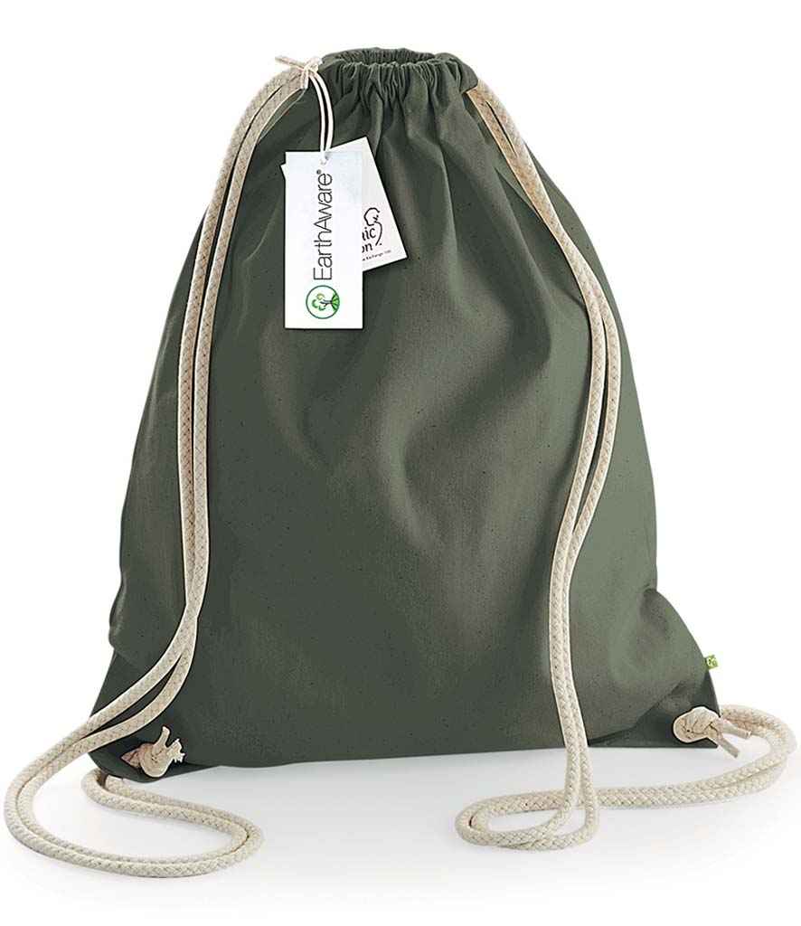 Westford Mill EarthAware® Organic Gymsac - Olive Green (W810)