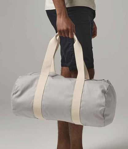 Westford Mill EarthAware® Organic Barrel Bag - Light Grey (W814)
