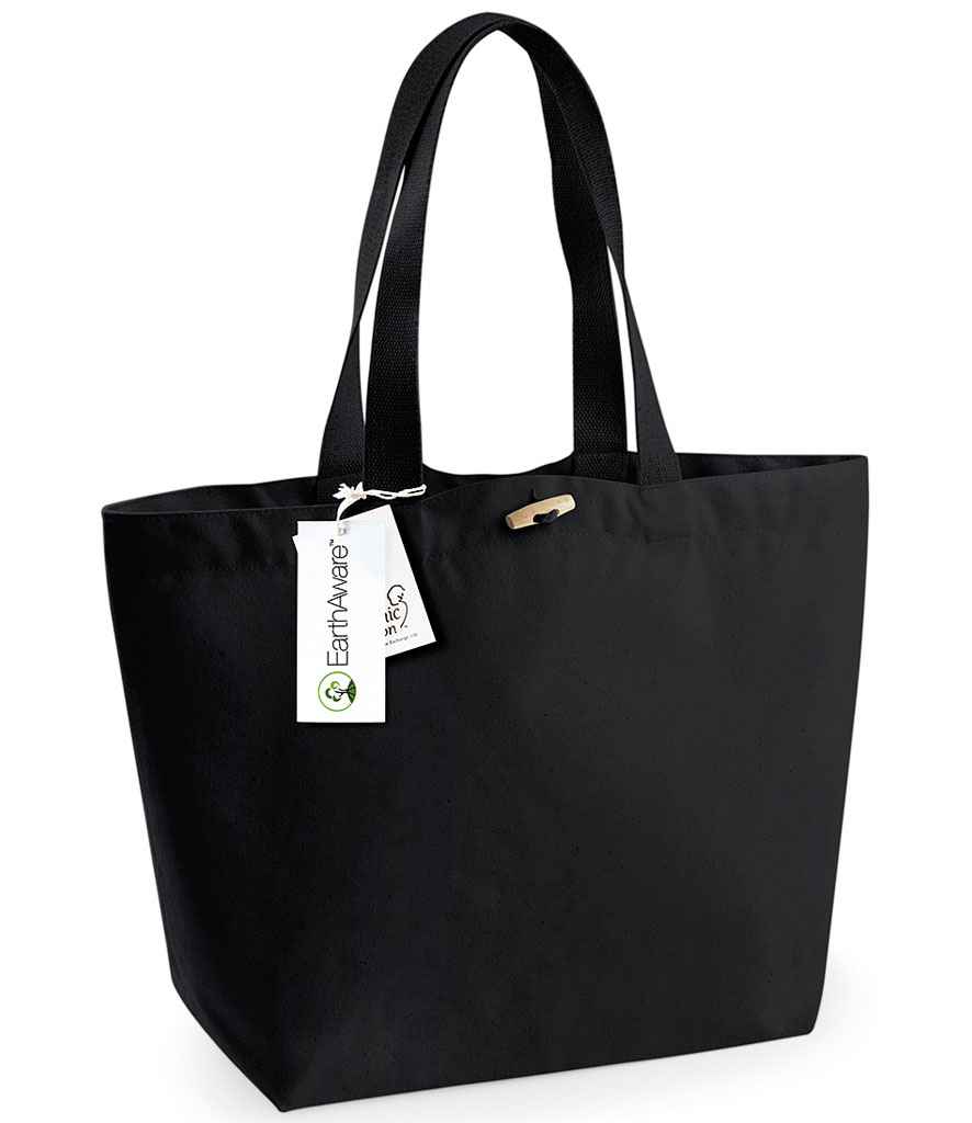 Westford Mill EarthAware® Organic Marina Tote Bag - Black (W850)