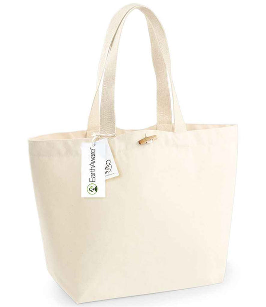 Westford Mill EarthAware® Organic Marina Tote Bag - Natural (W850)