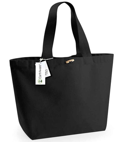 Westford Mill EarthAware® Organic Marina Tote XL Bag - Black (W855)