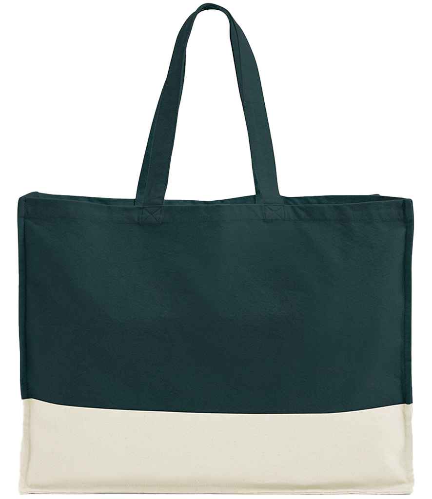 Westford Mill EarthAware® Organic Contrast Shopper - Dark Marine/Natural (W858)