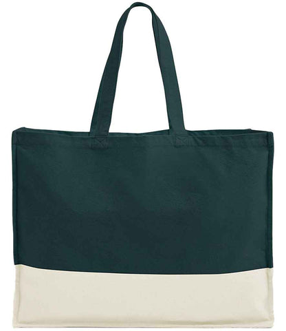Westford Mill EarthAware® Organic Contrast Shopper - Dark Marine/Natural (W858)