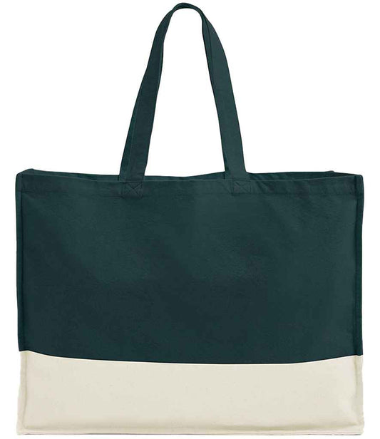 Westford Mill EarthAware® Organic Contrast Shopper - Dark Marine/Natural (W858)