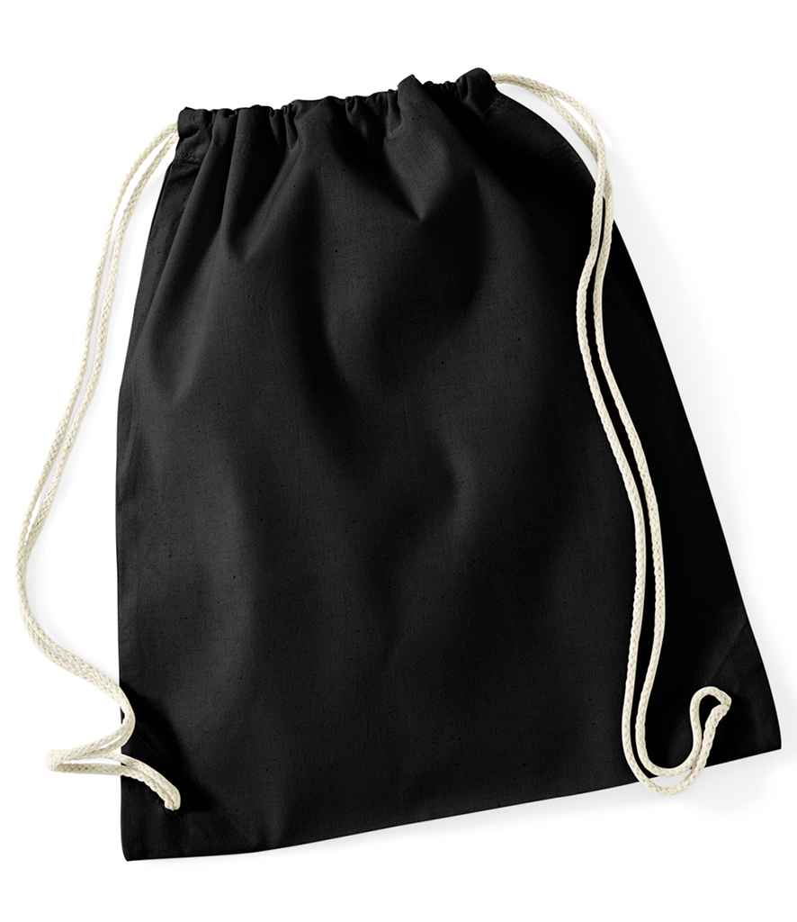 Westford Mill Recycled Cotton Gymsac - Black (W910)