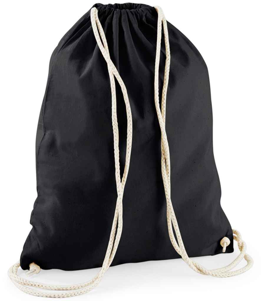 Westford Mill Recycled Cotton Gymsac - Black (W910)