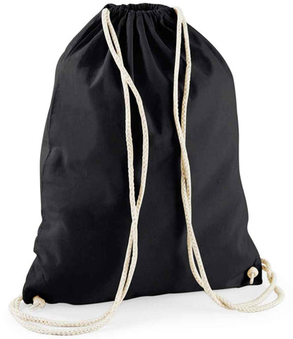 Westford Mill Recycled Cotton Gymsac - Black (W910)