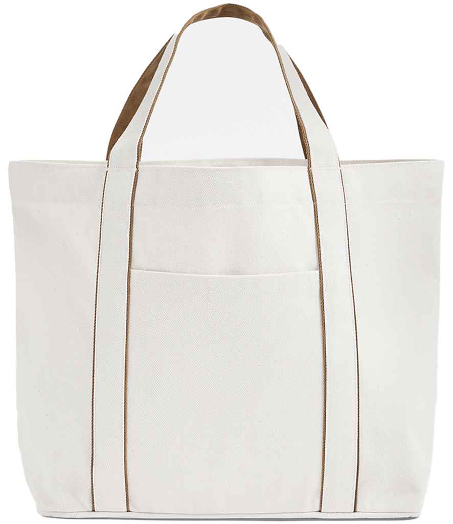 Westford Mill Courtside Medium Tote Bag - Soft White/Caramel (W950)