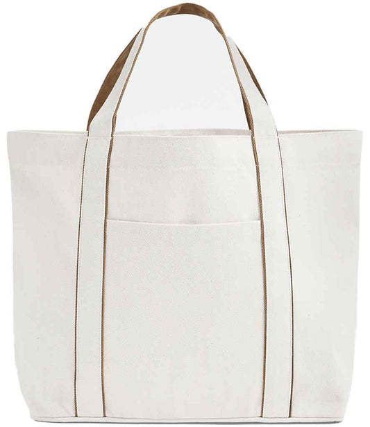 Westford Mill Courtside Medium Tote Bag - Soft White/Caramel (W950)