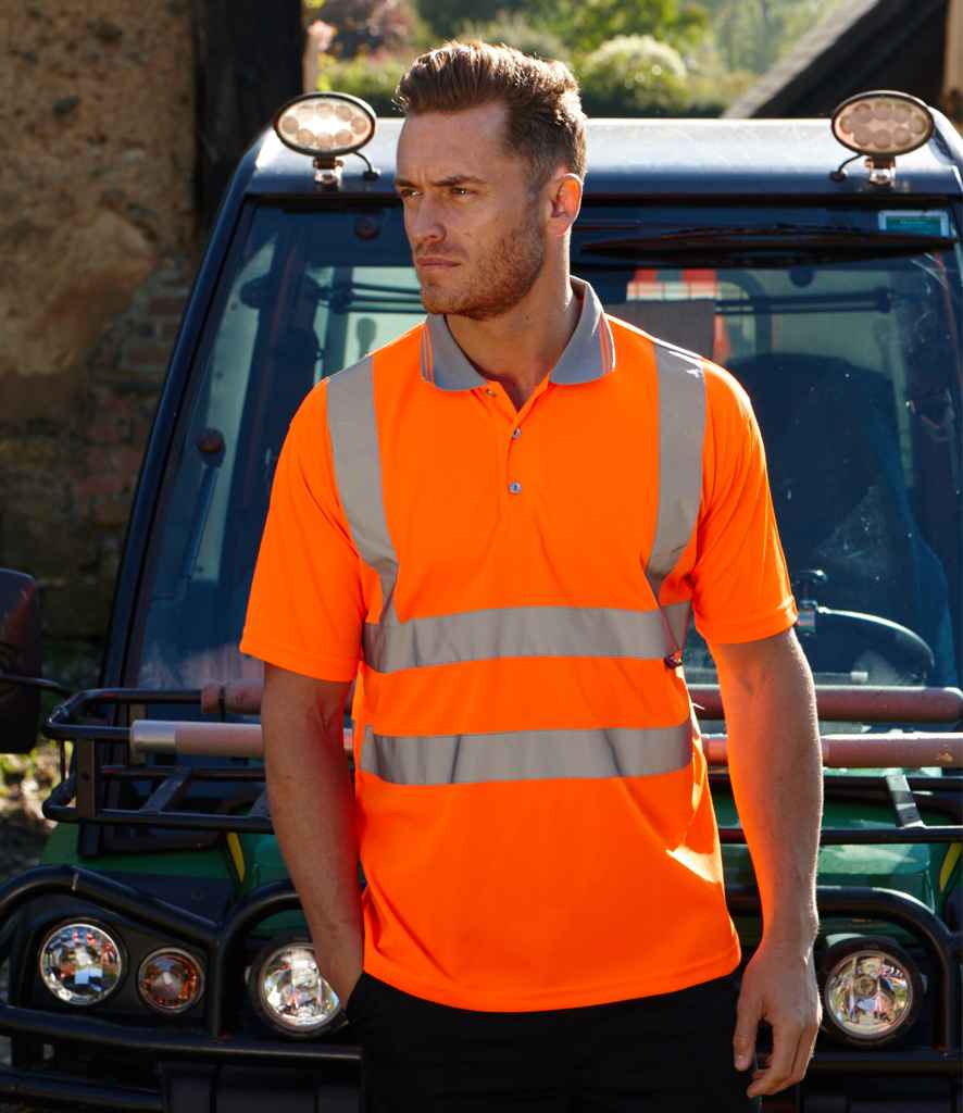 Warrior Warrior Hi-Vis Polo Shirt - Fluorescent Orange (WR002)