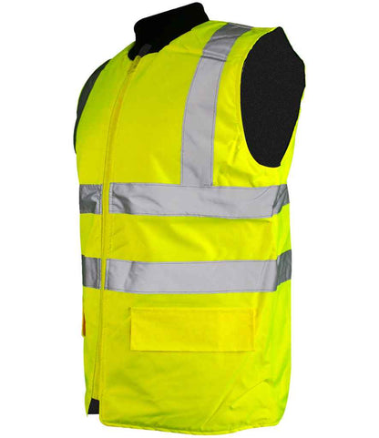 Warrior Warrior Hi-Vis Reversible Bodywarmer - Fluorescent Yellow (WR007)