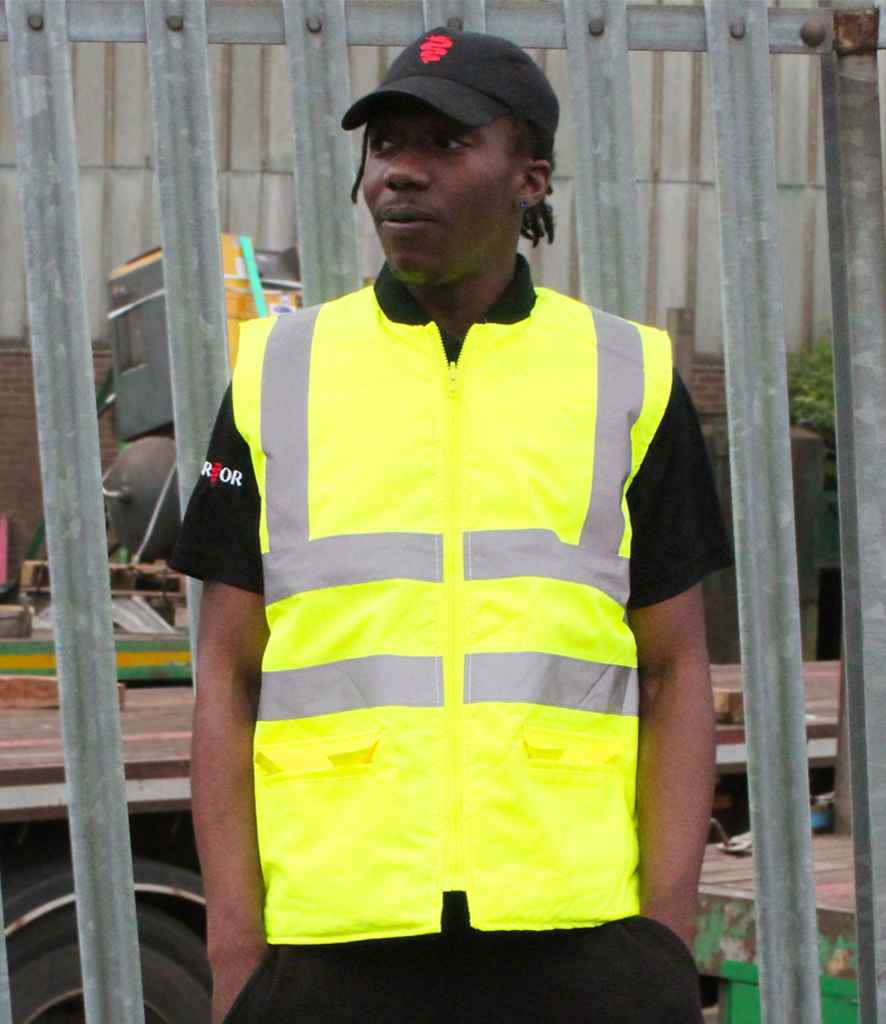 Warrior Warrior Hi-Vis Reversible Bodywarmer - Fluorescent Yellow (WR007)