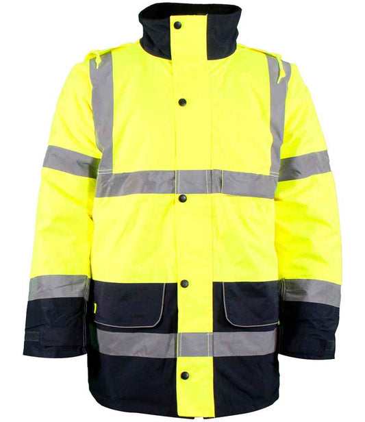 Warrior Warrior Hi-Vis Contrast Traffic Jacket - Fluorescent Yellow (WR008)