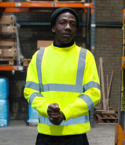 Warrior Warrior Hi-Vis Sweatshirt - Fluorescent Yellow (WR011)