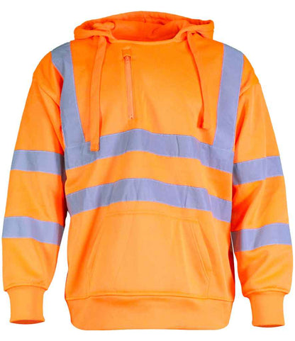Warrior Warrior Hi-Vis Pull On Hoodie - Fluorescent Orange (WR012)