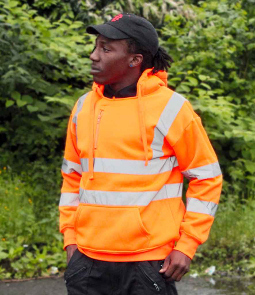 Warrior Warrior Hi-Vis Pull On Hoodie - Fluorescent Orange (WR012)