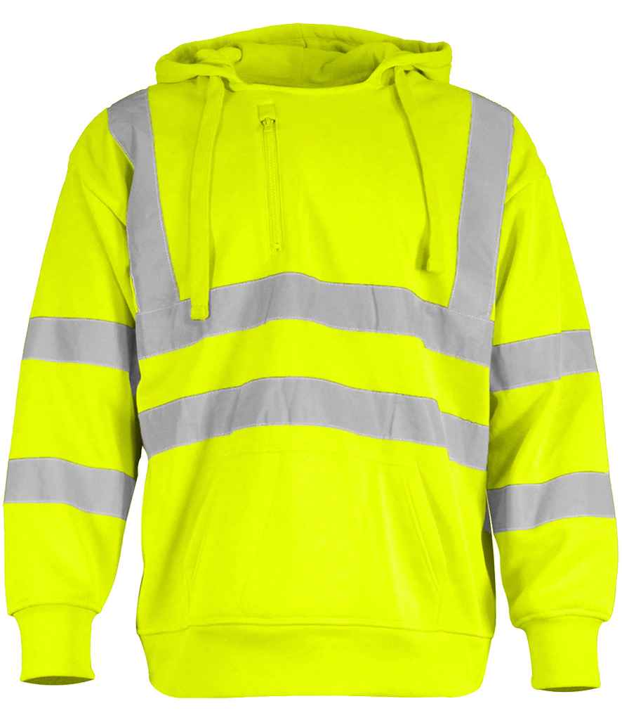 Warrior Warrior Hi-Vis Pull On Hoodie - Fluorescent Yellow (WR012)