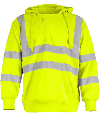 Warrior Warrior Hi-Vis Pull On Hoodie - Fluorescent Yellow (WR012)