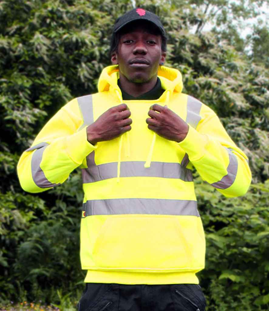 Warrior Warrior Hi-Vis Pull On Hoodie - Fluorescent Yellow (WR012)