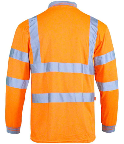 Warrior Warrior Hi-Vis Long Sleeve Polo Shirt - Orange (WR013)