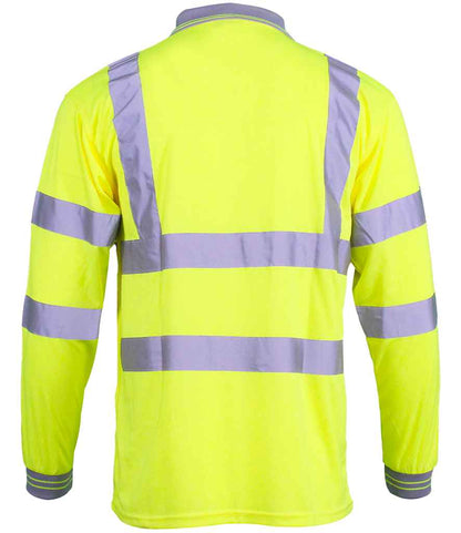 Warrior Warrior Hi-Vis Long Sleeve Polo Shirt - Yellow (WR013)