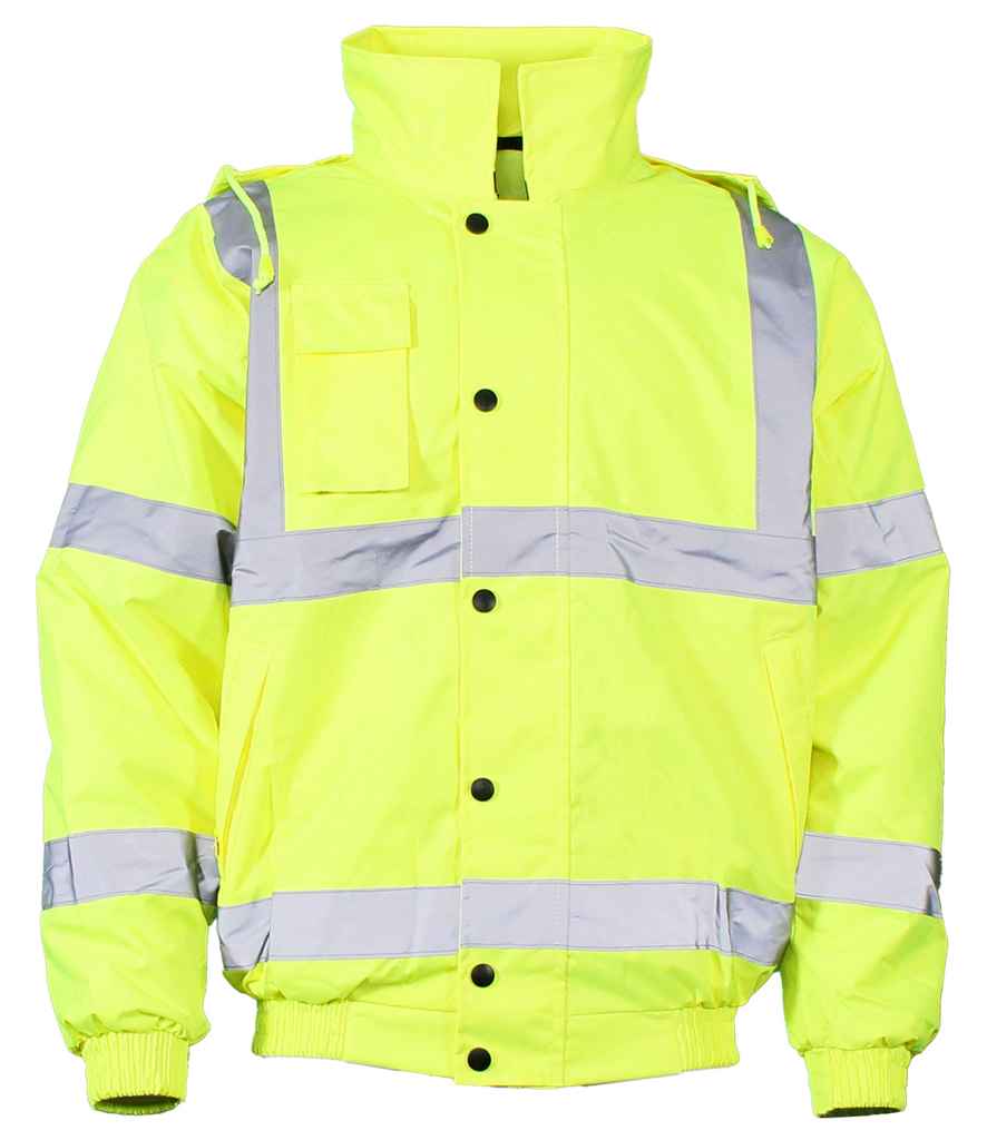 Warrior Warrior Hi-Vis Bomber Jacket - Fluorescent Yellow (WR023)