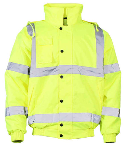 Warrior Warrior Hi-Vis Bomber Jacket - Fluorescent Yellow (WR023)