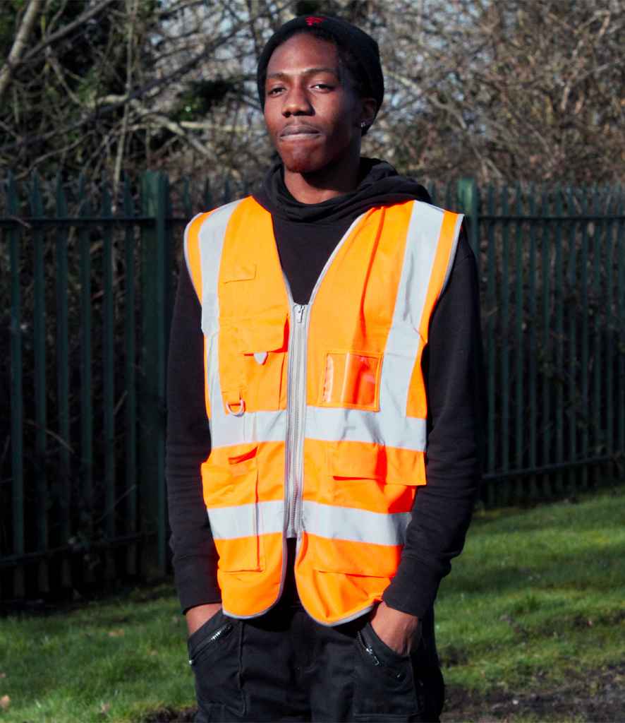 Warrior Warrior Hi-Vis Executive Waistcoat - Orange (WR035)