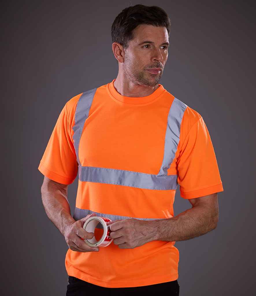 Yoko Hi-Vis Short Sleeve T-Shirt - Orange (YK010)