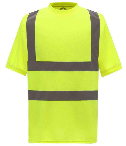 Yoko Hi-Vis Short Sleeve T-Shirt - Yellow (YK010)