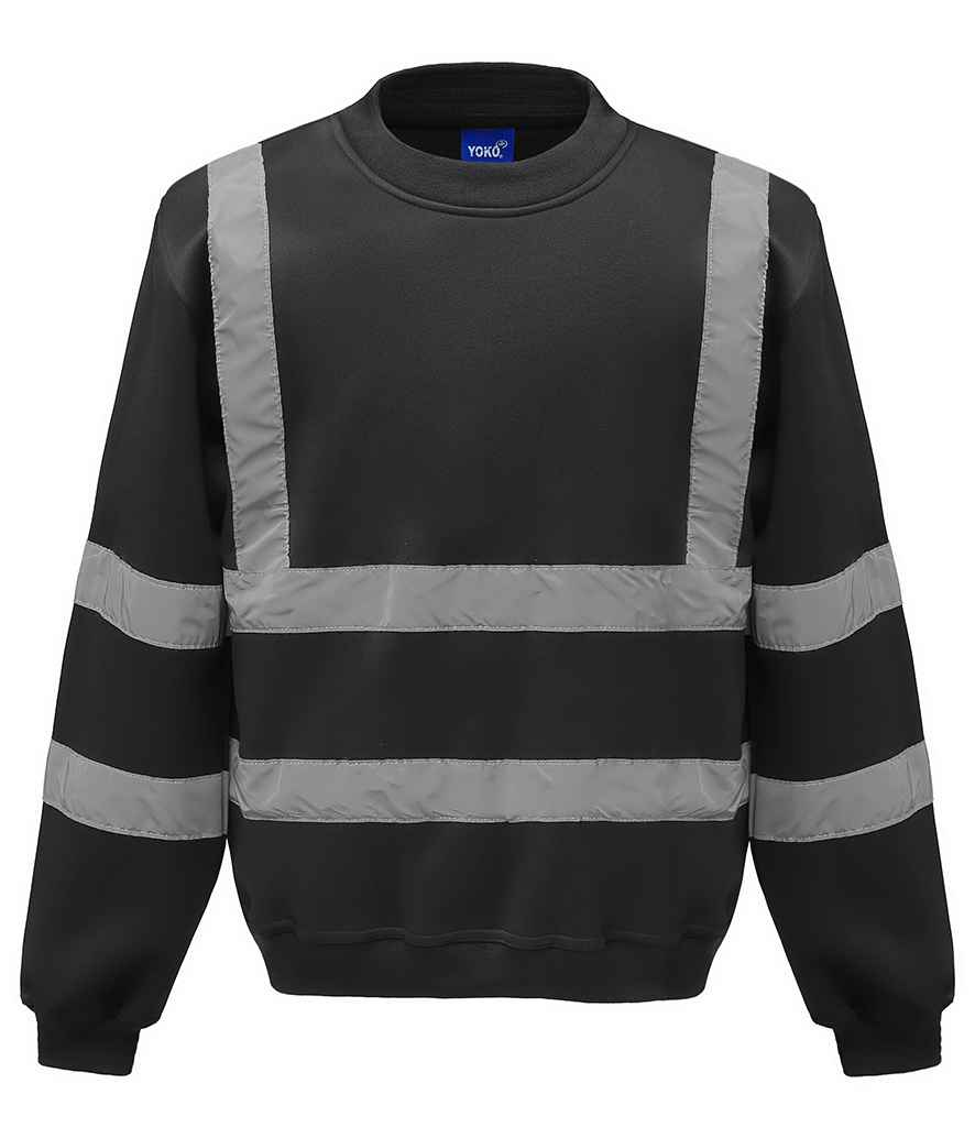 Yoko Hi-Vis Sweatshirt - Black (YK030)