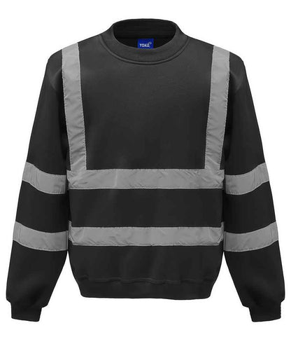 Yoko Hi-Vis Sweatshirt - Black (YK030)