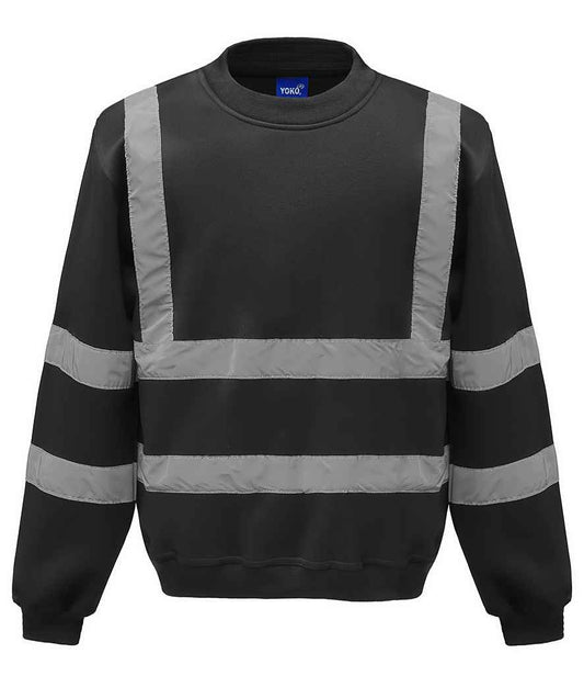 Yoko Hi-Vis Sweatshirt - Black (YK030)