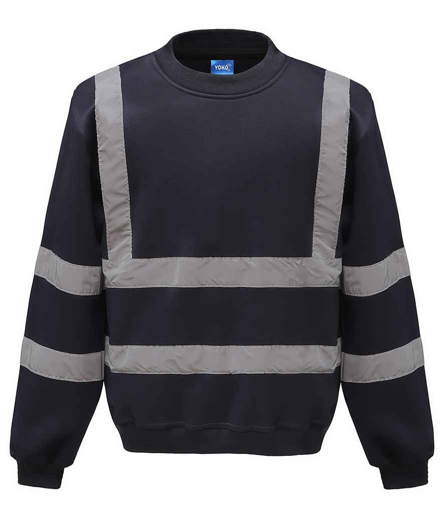 Yoko Hi-Vis Sweatshirt - Navy (YK030)