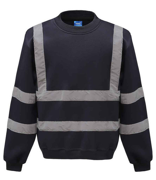 Yoko Hi-Vis Sweatshirt - Navy (YK030)