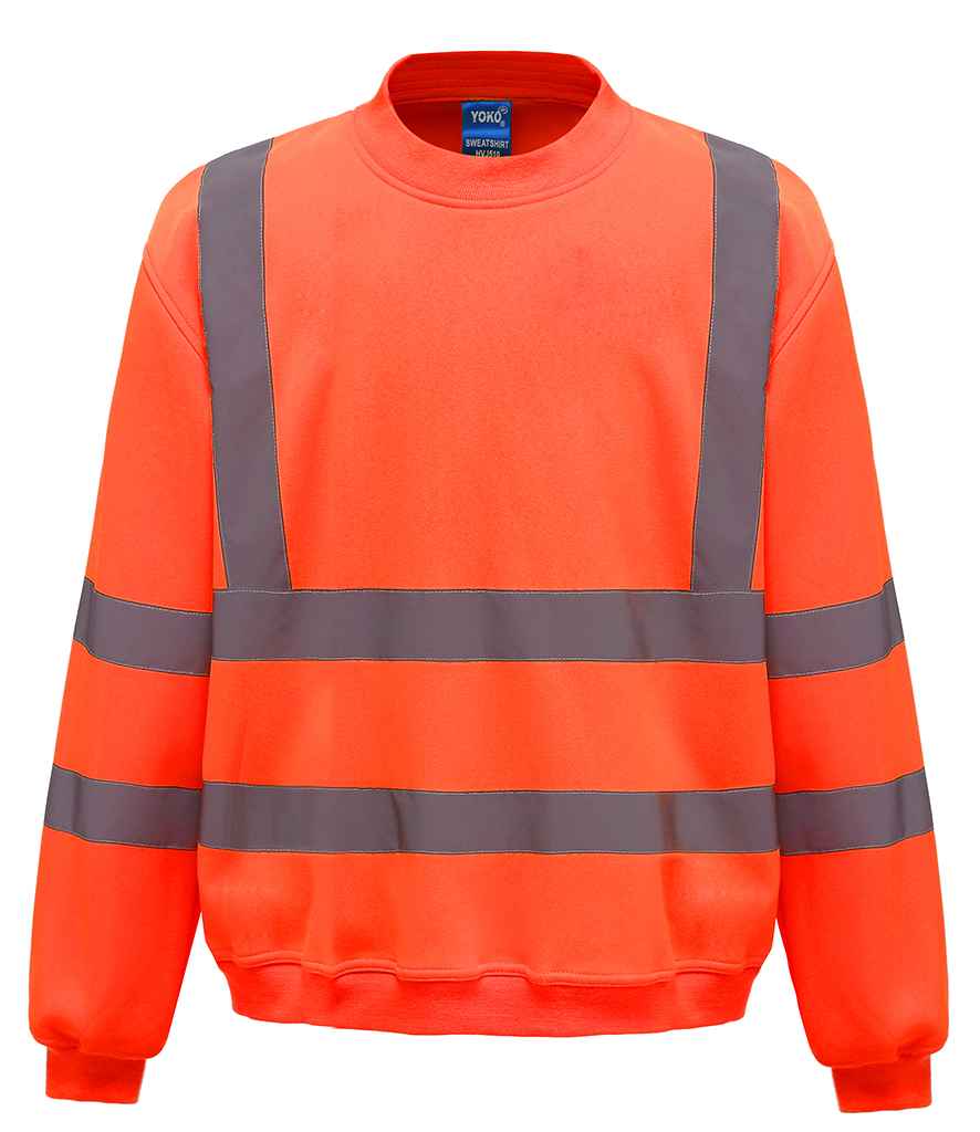 Yoko Hi-Vis Sweatshirt - Orange (YK030)