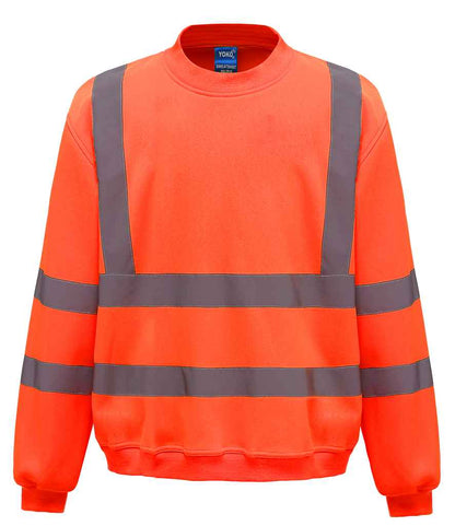 Yoko Hi-Vis Sweatshirt - Orange (YK030)