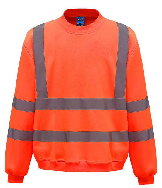 Yoko Hi-Vis Sweatshirt - Orange (YK030)