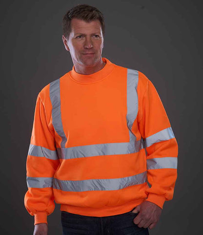 Yoko Hi-Vis Sweatshirt - Orange (YK030)