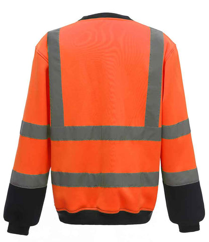 Yoko Hi-Vis Sweatshirt - Orange/Navy (YK030)
