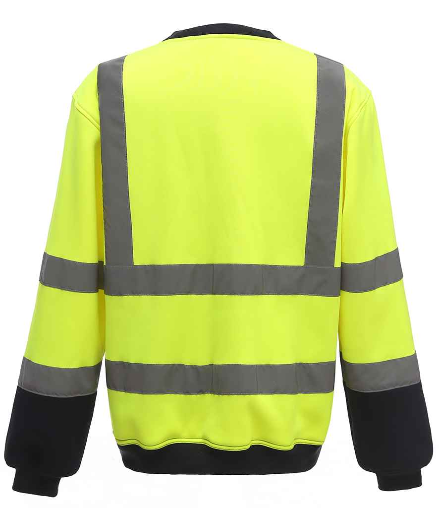 Yoko Hi-Vis Sweatshirt - Yellow/Navy (YK030)