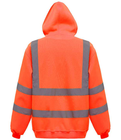 Yoko Hi-Vis Pull Over Hoodie - Orange (YK031)