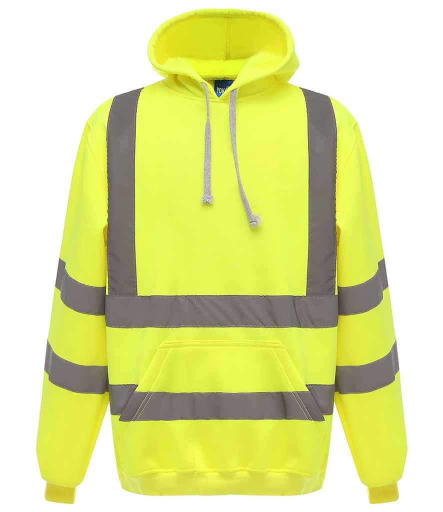 Yoko Hi-Vis Pull Over Hoodie - Yellow (YK031)