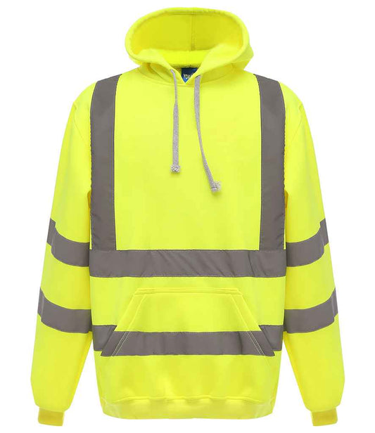 Yoko Hi-Vis Pull Over Hoodie - Yellow (YK031)