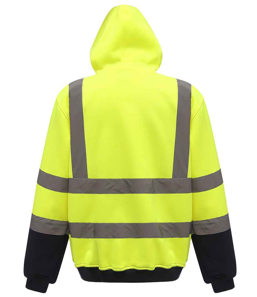 Yoko Hi-Vis Pull Over Hoodie - Yellow/Navy (YK031)