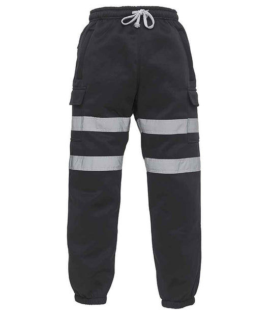 Yoko Hi-Vis Jog Pants - Black (YK034)